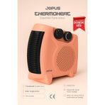 Jopus 2000W Elektrikli Fanlı Isıtıcı, Termostatlı, Sıcak-Soğuk Hızlı Isıtma, 25 m² Alan Kapasitesi - Somon