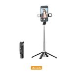 Jopus Bluetoothlu ve Şarjlı Kumandalı LED Işıklı Selfie Çubuğu Tripod Özellikli Siyah, 10107