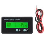 Jopwkuin LCD Dijital Pil Kapasitesi Test Cihazı, 12-84V Su Geçirmez Pil Kapasitesi Göstergesi, Araba Mobil Motosiklet için Sezgisel Olarak Pil Kapasitesi Durumunu Kavrayın (Yeşil ışık)
