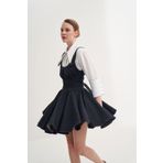 Jorbinol Askılı Kuşaklı Denim Elbise