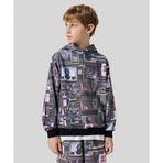 Jordan Brooklyn All-Over Print Fleece Pullover Hoodie 08-16 yaş çocuk erkek Çok Renkli Sweatshirt - 95F092-023