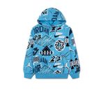 Jordan Dynasty All-Over Print Fleece Pullover Hoodie 08-16 yaş çocuk erkek Mavi Sweatshirt - 95F572-B9F