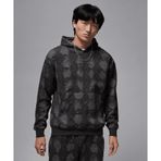 Jordan HF9894-010 Siyah Sport Hoop Fleece Dri-FIT Printed Pullover Hoodie Erkek Sweatshirt
