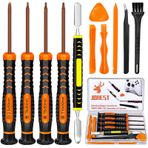 JOREST Temizlik Onarım Aracı Kiti PS4 PS3 PS5 Xbox One/360, PH0 T6 T8 T10 Torx Güvenlik Tornavida Denetleyici ve Konsol için, Levye Cımbız ile
