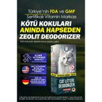 Jorgens Kennel Zeolit ve Aktif Karbonlu Kedi Kumu Koku Giderici 200gr Doğal Kokusuz Tuvalet Organik Koku Önleyici