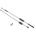 JOROBURO 2 Adet RC Anten, Siyah Metal Dekorasyon Aksesuar Parçaları Simülasyon Anteni, Metal Parçalar Simülasyon Aksesuarı TraxxasTRX-4 RC Paletli Araba için Uzaktan Uygulama Kontrollü Araç Hdmi Kartları Yükse