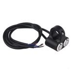 JOROBURO 7/8 inç 22mm Motosiklet Gidon Anahtarı, Gidon Montaj Kontrolü Alüminyum Alaşımlı Anahtarlar Far Fren Sis Lambası Far Fren Sis Lambası Gösterge Işığı ile AÇIK/KAPALI(Kırmızı ışık)