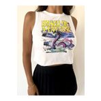 Jose Clothing Kadın Beyaz Baskılı Crop Top T-shirt