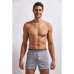 Josejuan 3400 Gri Melanj Pamuk Örme Penye Erkek Boxer