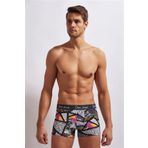 Josejuan 5402 Desen 4 Baskılı Koton Likralı Erkek Boxer