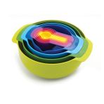 Joseph Joseph, Kitchenaid Joseph Joseph 40031 Nest 9 Plus Karıştırma Kaseleri, 32.5x26x15cm, Çok Renkli