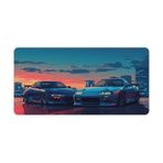 josnmre JDM Araba Masa Paspasları Masaların Üstü Pedi Japon Büyük Fare Altlıkları Oyun Havalı Klasik Spor Araba JDM Masaüstü Klavye Bilgisayar Paspası için Büyük Fare Altlığı 30 x 60 cm