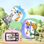 Jouis Çocuk Fotoğraf Makinesi Anında Baskılı-Mürekkepsiz Termal Fotoğraf Yazıcı, Çift Kameralı Selfie Dijital Çocuk Kamerası, HD Video Kayıt,Mini Kamera (1 YEDEK KAĞIT HEDİYE) (Mavi yada Yeşil)