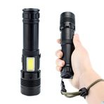 Jouis El Feneri XHP70 LED Süper Parlak Şarj Edilebilir El Feneri - 7 Modlu, Powerbank Özellikli, COB Yan Ledli, Su Geçirmez Taktik Fener (2 x 5000mAh PİL)