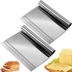 Jouis Hamur Kesici Çelik,Metal Hamur Sıyrıcı,Pasta Sıyırma Aparatı,Hamur Dilimleyici,Pasta Ve Pastacılık İçin Çelik Şekillendirici Ve Hamur Porsiyonlayıcı