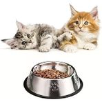 Jouis Mama Su Kabı Paslanmaz Çelik Mama Kabı - Kaymaz Tabanlı, Dayanıklı Besleme Tası (22 Cm)