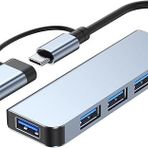 Jouis USB ÇOĞALTICI DÖNÜŞTÜRÜCÜ Adaptör Port Type C USB 3.0 Hub For Mac Book Pro Air Otg USB 3.0 Adapter Type-C Çevirici USB Hub - (KALİTELİ VE HIZLI) (4 in 1 Otg)