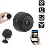 Jouis Wifi Kamera Full HD 1080P Kablosuz Mini–Gizli Güvenlik Kamerası, Şarj Edilebilir Taşınabilir Bebek ve Bakıcı İzleme Kamerası, Harekete Duyarlı,360° Dönebilen Stantlı Gece Görüşlü Casus A9 Kamera
