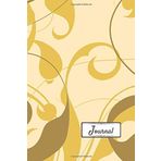 Journal: Trendy Golden Seaweed Designed Cover with 110 Blank Lined Wide Ruled Pages for Writing down your Notes, Words, Daily Thoughts, Stories, ... of Gratitude and Prayer (6x9 Journals)
