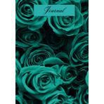 Journal/Notebook, Hardcover, Glossy Finish: Turquoise Roses