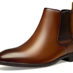 Jousen Erkek Chelsea Bot Hafif Günlük Chukka Yarım Bot Klasik Elastik Elbise Erkek Botları, Amy8155a-premium Deri-bronzluk, 9
