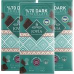Jovia Organik %70 Bitter Çikolata Şekersiz 3'lü Avantaj Paket - 40 gr