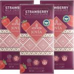 Jovia Organik Sütlü Çilekli Çikolata 3'lü Avantaj Paket - 40 gr