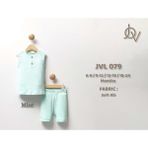 Joviel Baby & Kıds Soft Önden Düğme Detaylı Kalın Askılı Badi Tayt Takım - Yeşil - Mint - 6 - 9 Ay