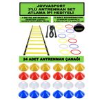 jovvasport Çantalı 3'lü Set 12 Li Çember 4 Mt Merdiven 24 Adet Antrenman Çanağı Atlama Ipi