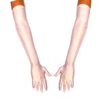 jowiha® uzun saten eldiven siyah kırmızı veya beyaz tek beden 53 cm - beyaz - Tek beden