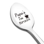 JOWMIJ Papa's Tea Spoon Gravürlü Komik Hediye, Dede Baba için, Çay Severler Kaşık Şükran Günü Noel Doğum Günü Hediyeleri