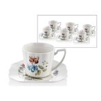 Joy Carmen 1JYC-107 Butterfly Serisi 6 Kişilik 220 cc Çay Fincanı