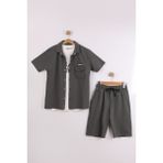 Joy Kids Erkek Çocuk Likralı Oversize Kalıp Rahat Basic Takım (13-Xs) (Haki) - 14 - 15 Yaş