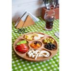 Joy Kitchen Dönen Servis Tabağı - 5 Bölmeli 30 cm
