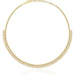 Joy of Jade Helen Damla Taşlı Sallantılı Choker Zincir Kolye I 1 mikron 18 Ayar Altın Kaplama\ Zirkonyum