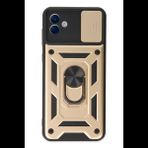 Joy Tekno Samsung Galaxy A04 Kılıf Pars Lens Yüzüklü Silikon - Gold