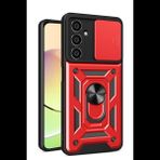 Joy Tekno Samsung Galaxy A35 5g Kılıf Pars Lens Yüzüklü Silikon - Kırmızı