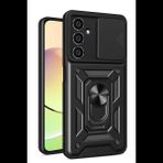 Joy Tekno Samsung Galaxy A35 5g Kılıf Pars Lens Yüzüklü Silikon - Siyah