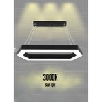 Joya ( Siyah Kasa, Sarı Işık ) Ledli Modern Sarkıt LED Avize, Salon, Mutfak, Oturma Odası - 1BW-Beyaz
