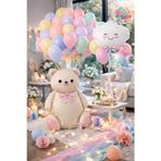 Joyane Ayıcıklı Pastel Balon Seti 30’Lu | 90 Cm Ayı + Bulut + Yıldız Folyo | Baby Shower Doğum Günü Dekor