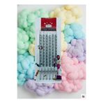 Joyane Burgulu Gümüş Renk Pasta Mum 6'Lı 15 Cm