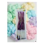 Joyane Dalgalı Mum Kadife Mor 12'Li Paket 16 Cm Yılbaşı Süsü