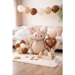 Joyane Ponçik Ayı Balon Seti Baby Shower Bebek Doğum Günü Parti Süsleme Krem Krem 20 Parça