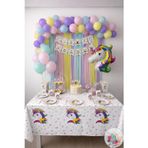 Joyane Unicorn Doğum Günü Elite Set | Makaron Balon Seti 130 Parça + Unicorn Banner + Unicorn Balon