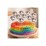 Joyane Unicorn Gökkuşağı Pasta Süsü 25 Adet | Doğum Günü, Parti Ve Cupcake Kürdan