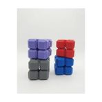 joybaskı 4 Adet Stres Küpü Ekonomik Set - Hareketli Fidget Küp Sonsuz Döngü Oyuncağı (Gri-Lila-Kırmızı-Mavi)