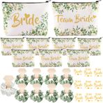 Joycabin 27 adet gelin hediyesi bekarlığa veda partisi aksesuarı, gelin makyaj çantası, Team Bride saç lastiği ve dövme çıkartması, kozmetik çantası, jga aksesuarı, kadınlar için, gelin partisi