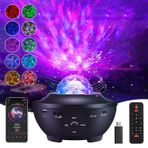 Joycabin Yıldızlı gökyüzü projektörü Galaxy Light gece lambası okyanus dalgası projektörü yıldız ışığı projektörü LED Aurora Bluetooth müzik projektör lambası çocuklar yetişkinler için yatak odası dekor parti hediyesi
