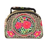 Joyfeelshop Vintage Etnik Stil El İşlemesi Moda Kadın Hobos Çoklu Çiçek Tarzları Nakış Etnik El Çantası Çapraz Çanta Kadın Tote Omuz Çantası Dekoratif Aksesuarlar Hediyeler, 4x9mm siyah hematit boncuklar, L