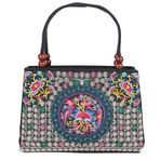Joyfeelshop Vintage Nakış Moda Kadın Birden Fazla Stil Nakış Etnik El Çantası Çapraz Çanta Bayan Tote Omuz Çantası Dekoratif Aksesuarlar Hediyeler, 3, L
